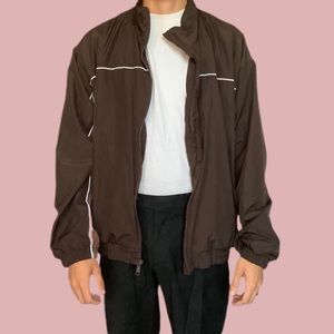 Vintage Reflective Brown Windbreaker